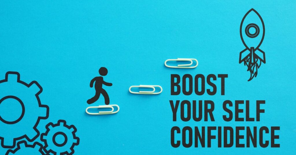 Illustration showing steps involved with Boosting Your Confidence as a Leader 